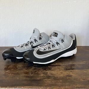 Nike Mens Sz 15 Baseball Cleats Huarache Great Condition Black/Gray‎ 807126-001